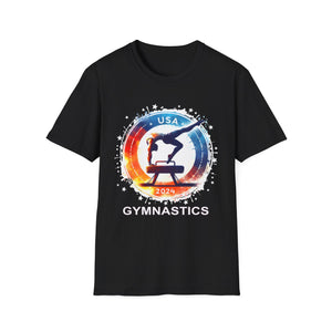 USA 2024 Games United States Sport 2024 USA Mens Gymnastics Mens Tshirts