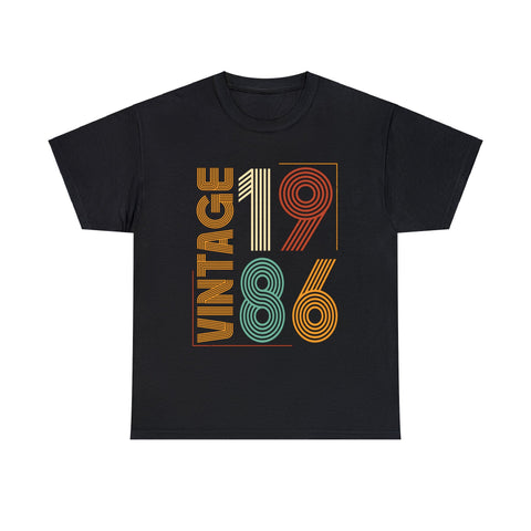 Vintage 1986 TShirt Men Limited Edition BDay 1986 Birthday Shirts for Men Plus Size Big and Tall