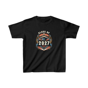 Class of 2027 Senior 2027 Graduation Vintage School Boy Shirts