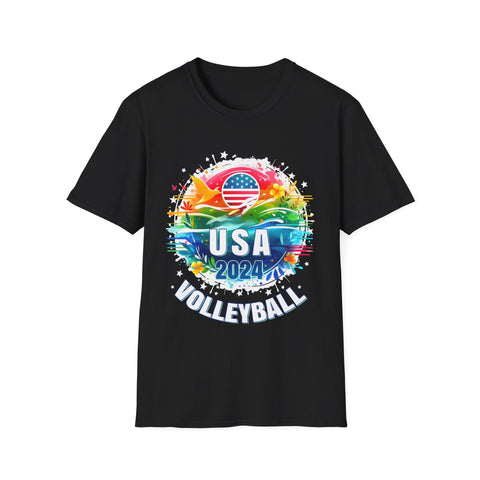 USA 2024 Summer Games Volleyball America Sports 2024 USA Mens Tshirts