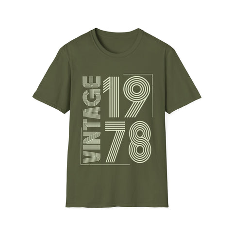 Vintage 1978 T Shirts for Men Retro Funny 1978 Birthday Mens T Shirts