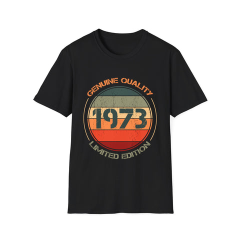 Vintage 1973 T Shirts for Men Retro Funny 1973 Birthday Mens T Shirts