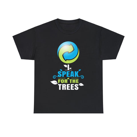 I Speak For Trees Planet Save Earth Day Graphic Big and Tall Shirts for Men Plus Size
