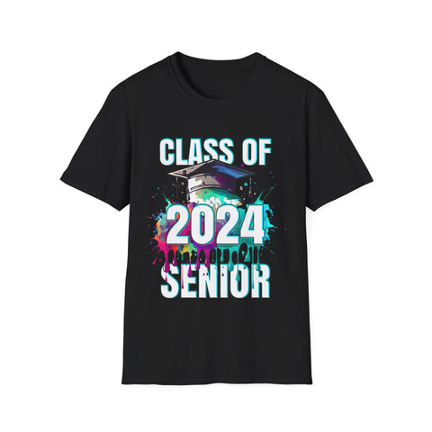 Class of 2024 Senior 2024 Graduation Vintage School Mens Shirts