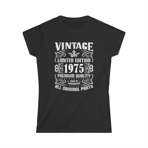 Vintage 1975 TShirt Women Limited Edition BDay 1975 Birthday Womens T Shirts