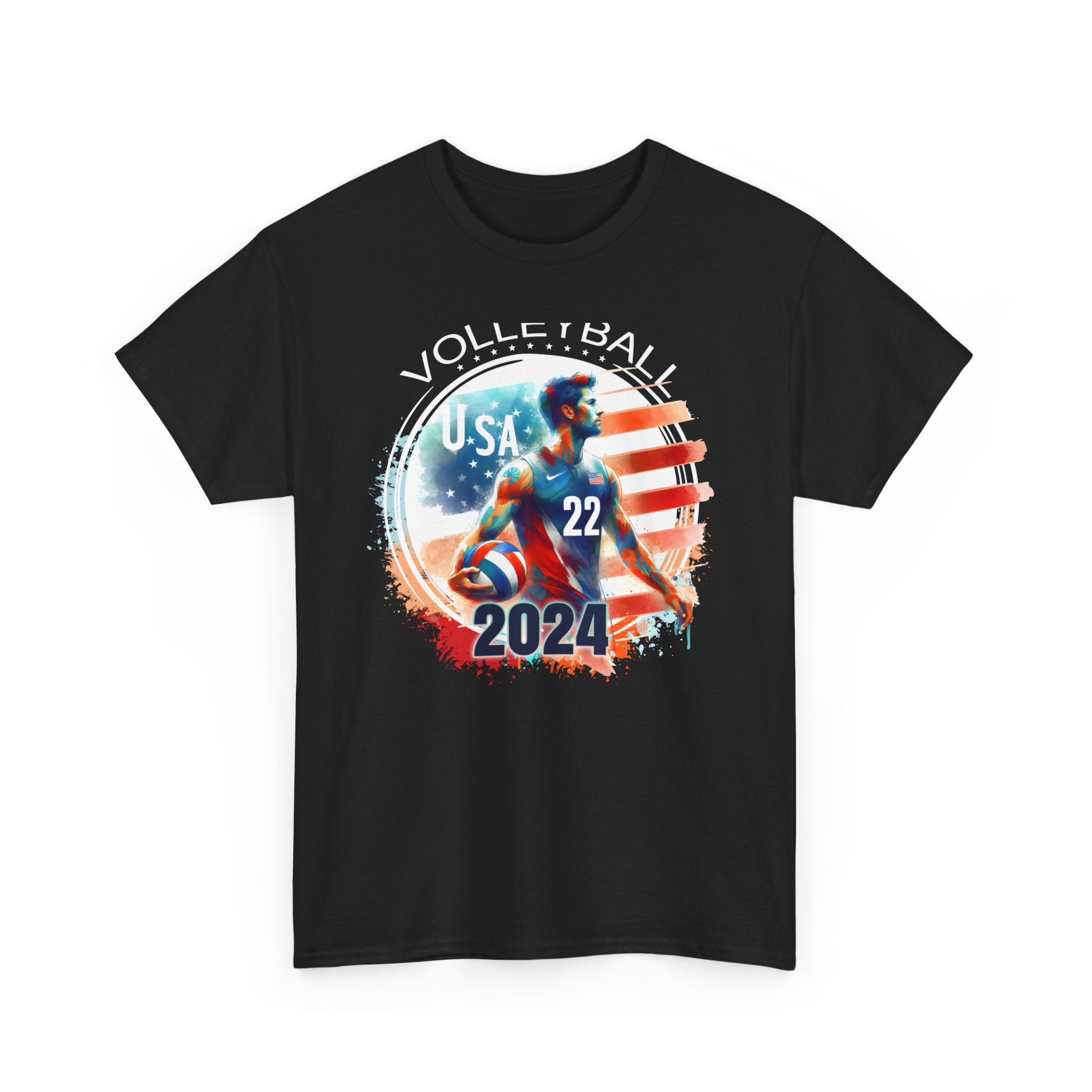 USA 2024 United States American Sport 2024 Volleyball Mens Tshirts for Men Big and Tall