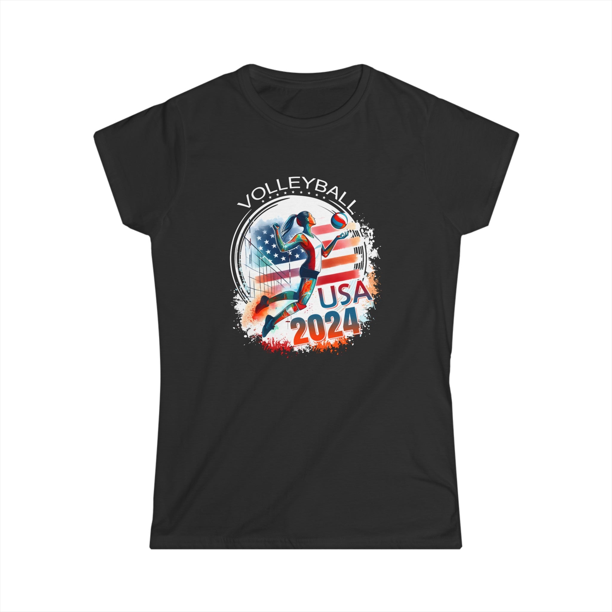 USA 2024 United States American Sport 2024 Volleyball Womens T Shirt