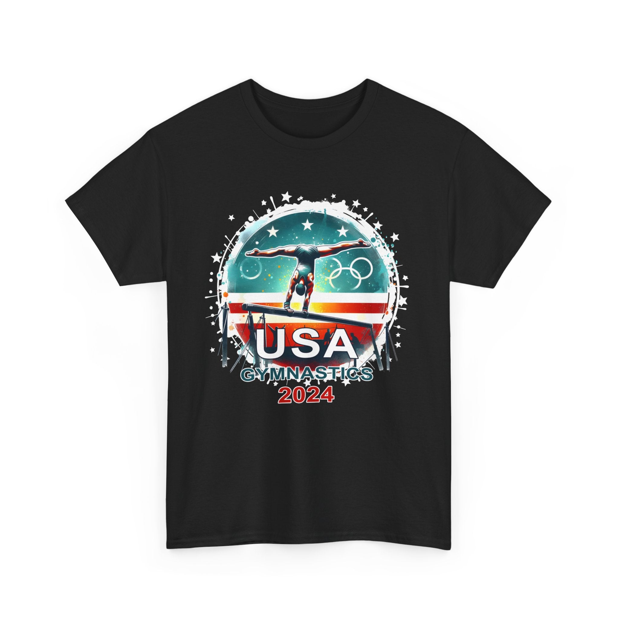 USA 2024 Games United States Sport 2024 USA Mens Gymnastics Mens T Shirts Plus Size Big and Tall