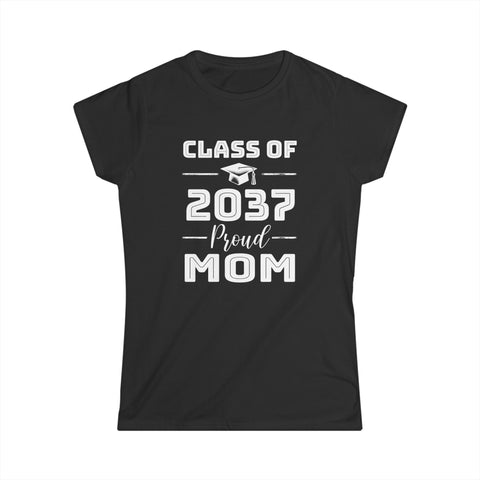 Class of 2037 Senior 2037 Graduation Vintage School Mom 2037 Womens Shirts