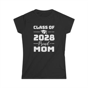 Class of 2028 Senior 2028 Graduation Vintage School Mom 2028 Women Shirts