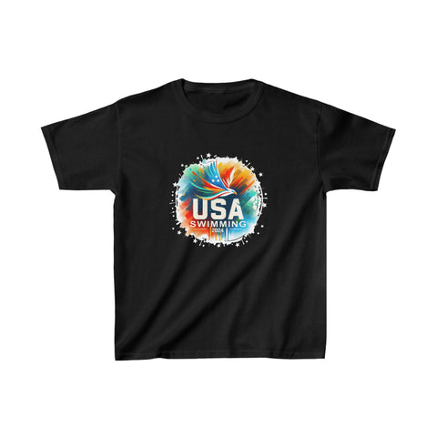 USA 2024 United States American Sport 2024 Swimming T Shirts for Boys