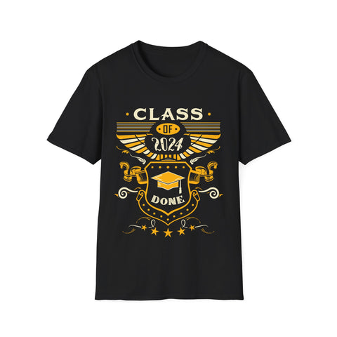 Class of 2024 Senior 2024 Graduation Vintage School Mens Shirts