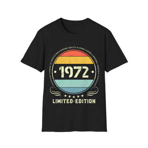 Vintage 1972 Limited Edition 1972 Birthday Shirts for Men Mens Shirt