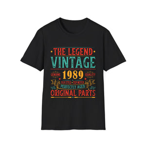 Vintage 1989 TShirt Men Limited Edition BDay 1989 Birthday Mens Shirts