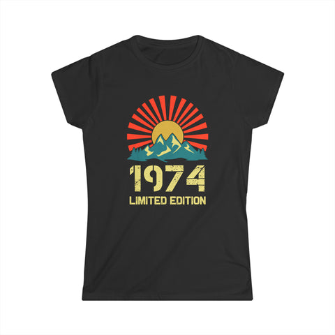 Vintage 1974 Limited Edition 1974 Birthday Shirts for Women Womens Shirt