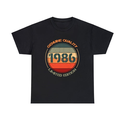 Vintage 1986 T Shirts for Men Retro Funny 1986 Birthday Mens T Shirts Plus Size Big and Tall