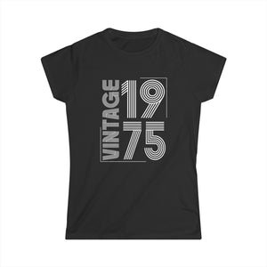 Vintage 1975 T Shirts for Women Retro Funny 1975 Birthday Womens Shirts