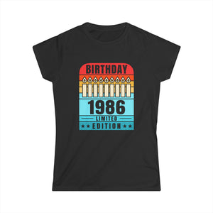 Vintage 1986 TShirt Women Limited Edition BDay 1986 Birthday Women Tops