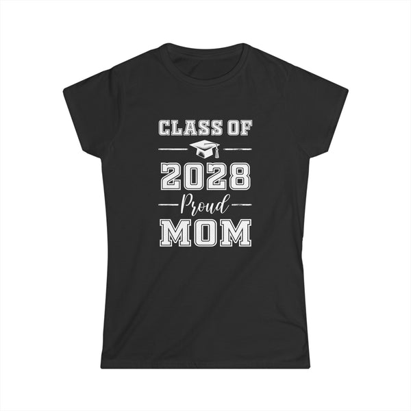 Senior Mom 2028 Proud Mom Class of 2028 Mom of 2028 Graduate Shirts for Women