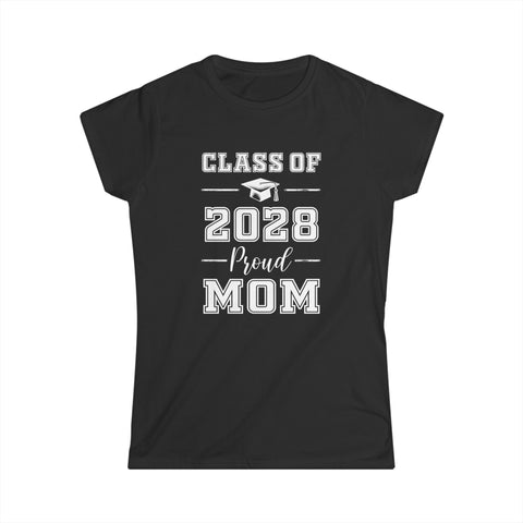 Senior Mom 2028 Proud Mom Class of 2028 Mom of 2028 Graduate Shirts for Women