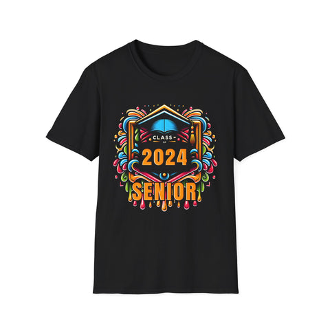 Class of 2024 Senior 2024 Graduation Vintage School Mens T Shirt