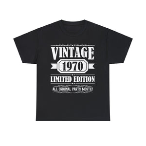 Vintage 1970 TShirt Men Limited Edition BDay 1970 Birthday Mens Shirt Plus Size Big and Tall