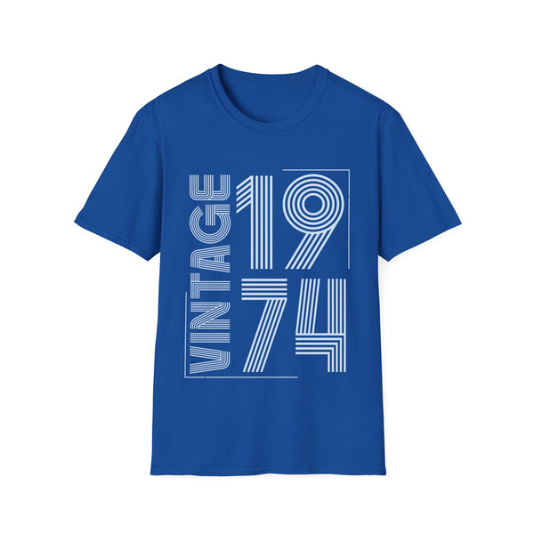 Vintage 1974 T Shirts for Men Retro Funny 1974 Birthday Shirts for Men