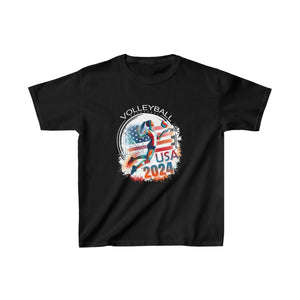 USA 2024 United States American Sport 2024 Volleyball Boys Tshirts