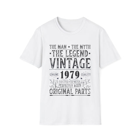 Vintage 1979 T Shirts for Men Retro Funny 1979 Birthday Mens T Shirt