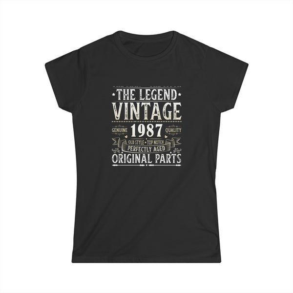 Vintage 1987 T Shirts for Women Retro Funny 1987 Birthday Womens T Shirts