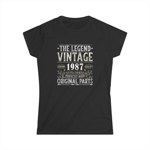 Vintage 1987 T Shirts for Women Retro Funny 1987 Birthday Womens T Shirts