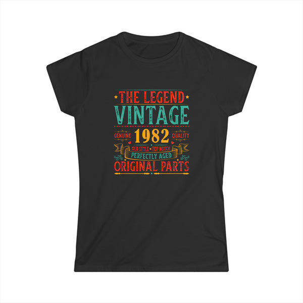 Vintage 1982 TShirt Women Limited Edition BDay 1982 Birthday Women Shirts