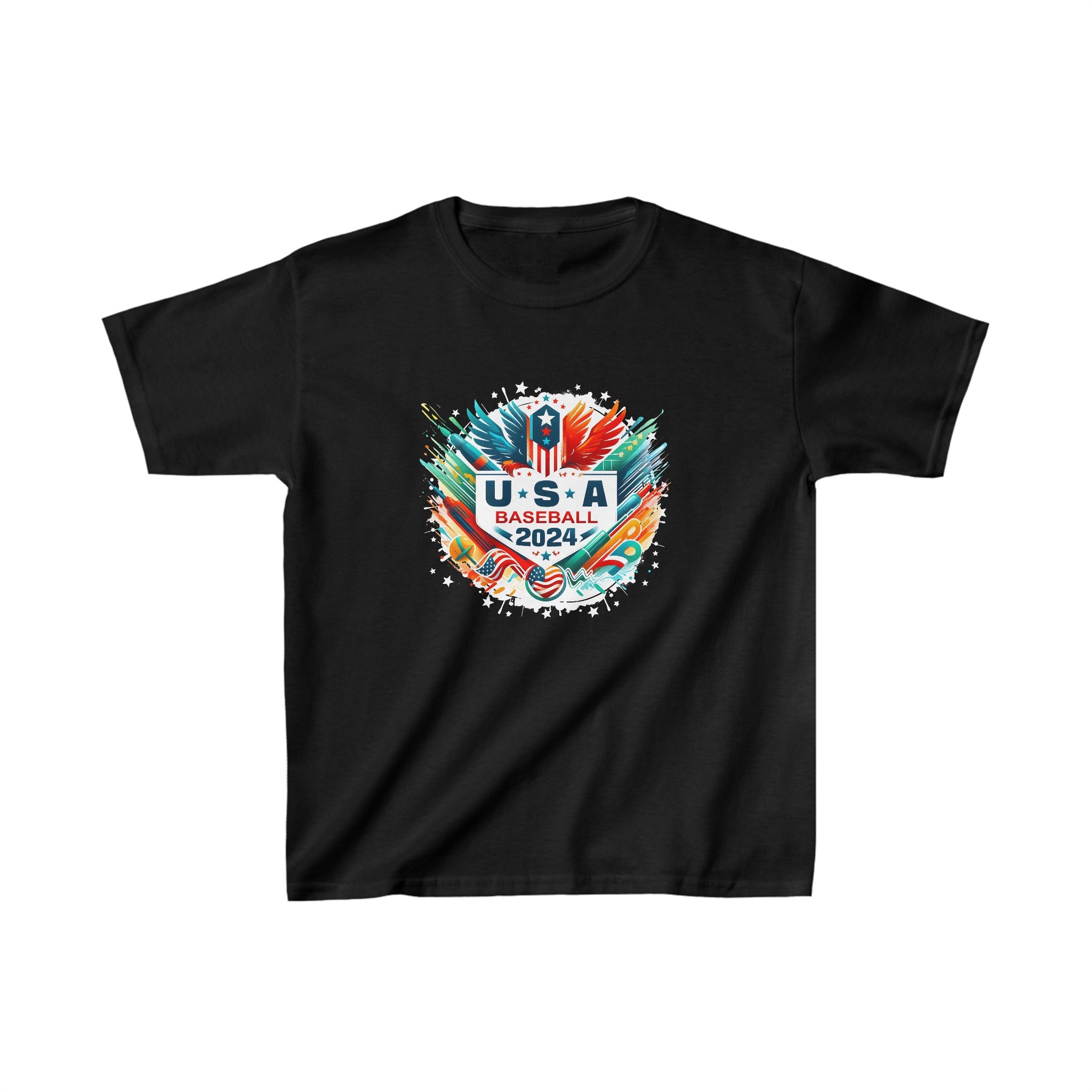 USA 2024 United States Baseball American Sport 2024 USA Boys T Shirts