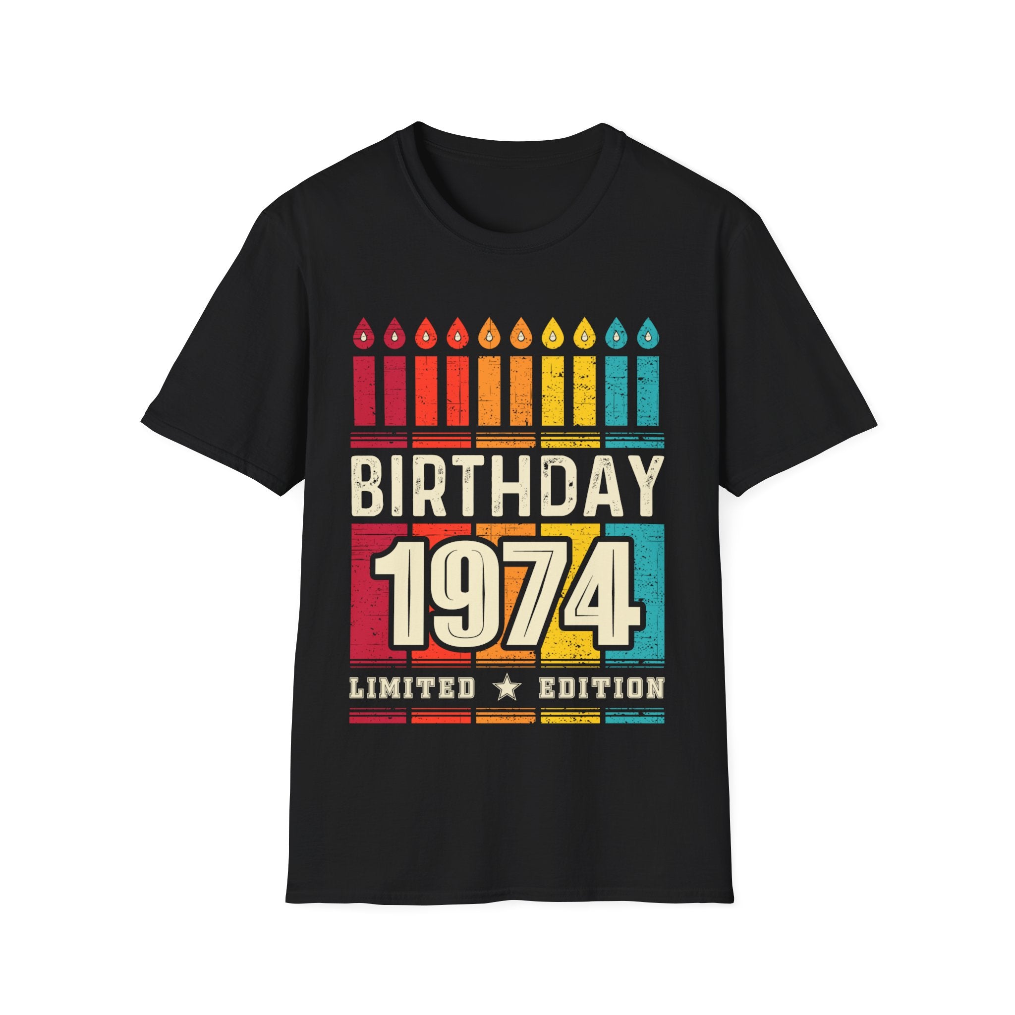 Vintage 1974 TShirt Men Limited Edition BDay 1974 Birthday Mens Shirt