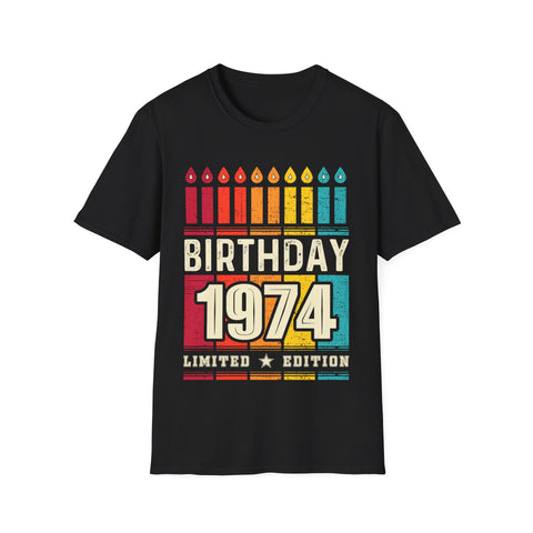 Vintage 1974 TShirt Men Limited Edition BDay 1974 Birthday Mens Shirt