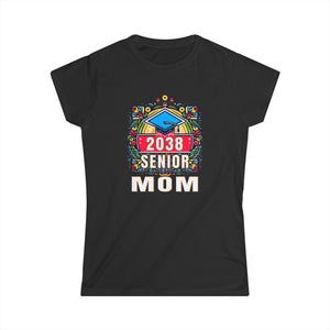 Senior Mom Class of 2038 Senior Year Proud Mom Senior 2038 Womens T Shirts