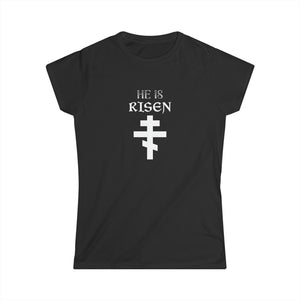 Easter Christian He Is Risen Resurrection Orthodox Easter Womens Shirt