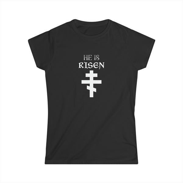 Easter Christian He Is Risen Resurrection Orthodox Easter Womens Shirt