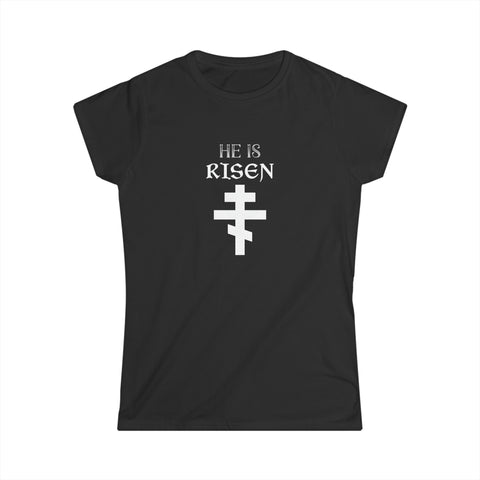 Easter Christian He Is Risen Resurrection Orthodox Easter Womens Shirt