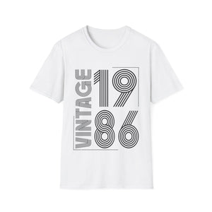 Vintage 1986 T Shirts for Men Retro Funny 1986 Birthday Shirts for Men