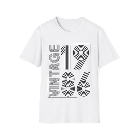 Vintage 1986 T Shirts for Men Retro Funny 1986 Birthday Shirts for Men