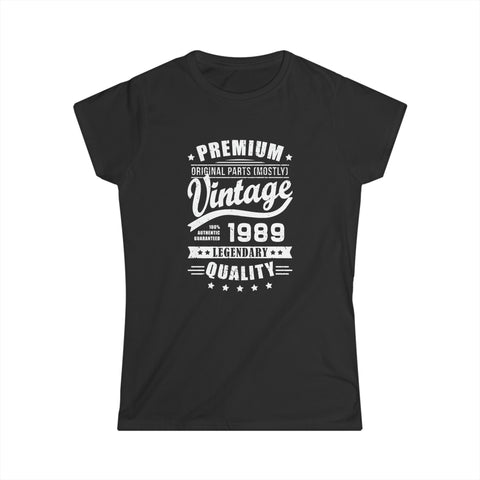 Vintage 1989 T Shirts for Women Retro Funny 1989 Birthday Shirts for Women