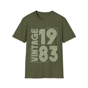Vintage 1983 T Shirts for Men Retro Funny 1983 Birthday Mens Shirt