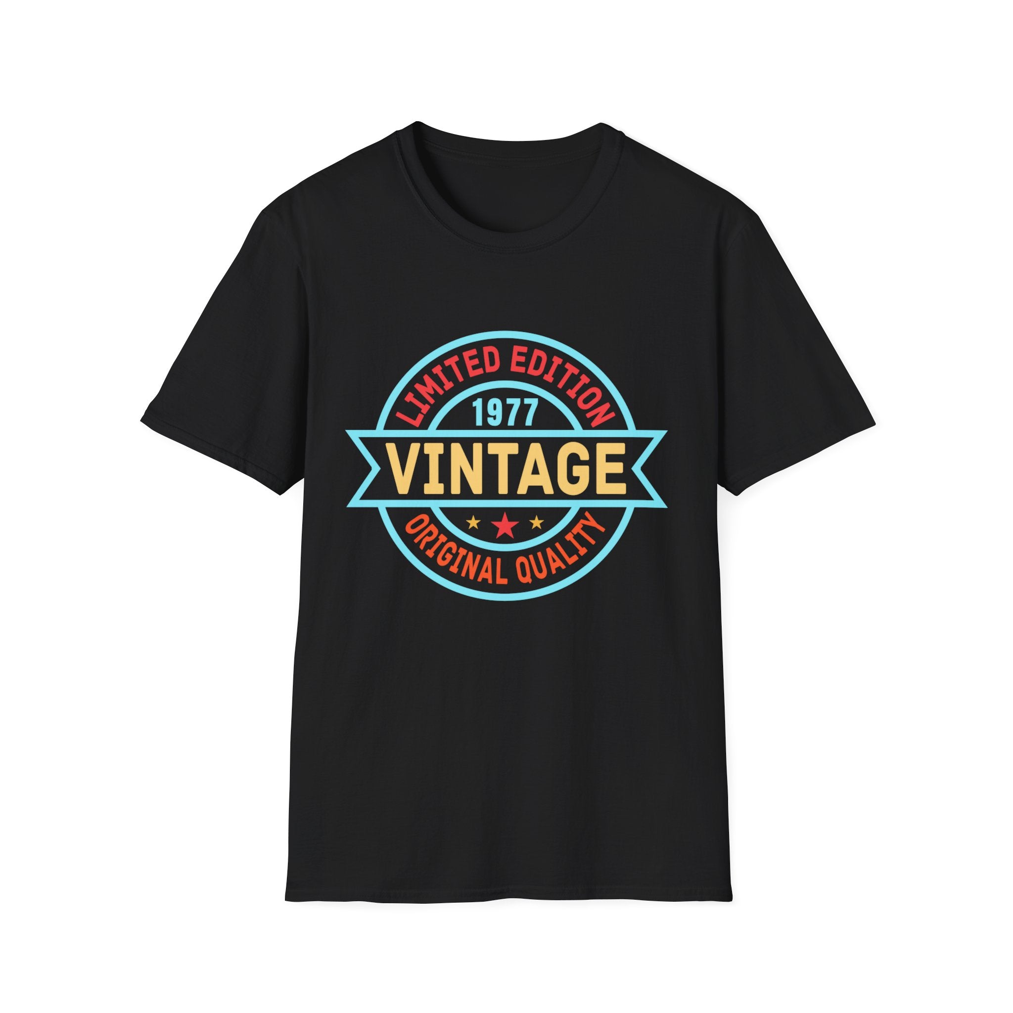 Vintage 1977 T Shirts for Men Retro Funny 1977 Birthday Mens Tshirts