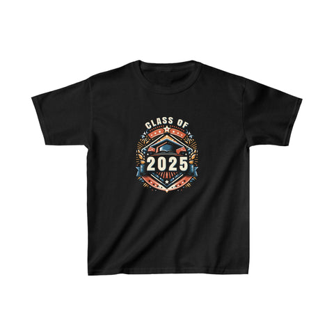 Class of 2025 Senior 2025 Graduation Vintage School Boys T Shirts