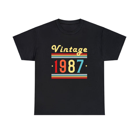Vintage 1987 TShirt Men Limited Edition BDay 1987 Birthday Mens T Shirts Plus Size Big and Tall