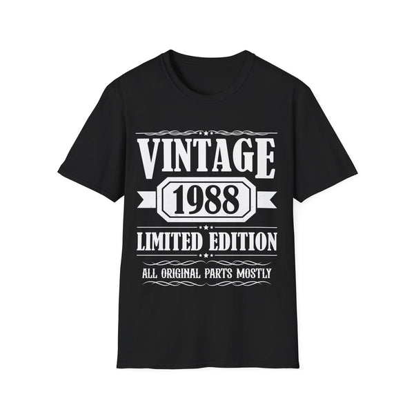 Vintage 1988 TShirt Men Limited Edition BDay 1988 Birthday Mens Shirt