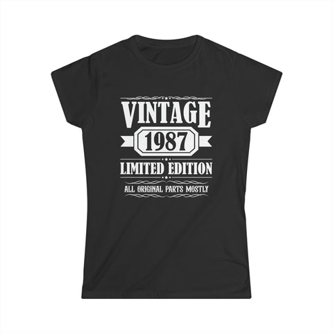 Vintage 1987 TShirt Women Limited Edition BDay 1987 Birthday Womens Shirt