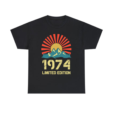 Vintage 1974 Limited Edition 1974 Birthday Shirts for Men Big and Tall Shirts for Men Plus Size