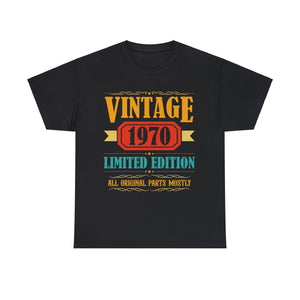 Vintage 1970 T Shirts for Men Retro Funny 1970 Birthday Mens Tshirts for Men Big and Tall